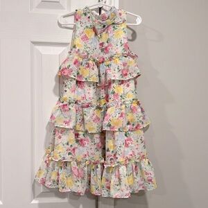 Janie and Jack Girl's Tiered Floral Dress. Size 6